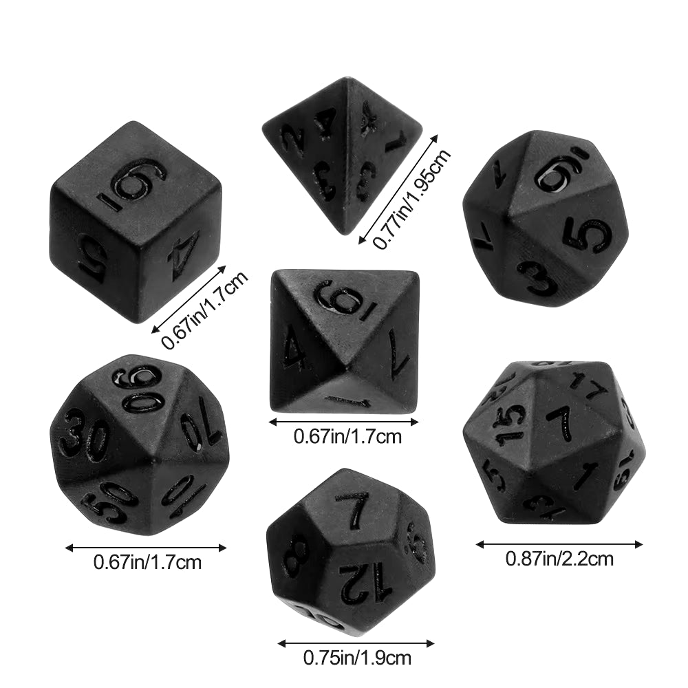 7 Pcs Set Clear Pink Dice Numbers D4 D6 D8 D10 D Percentage D12 D20 Polyhedral Dices Kit for DND COC TRPG RPG Board Games Party